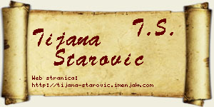 Tijana Starović vizit kartica